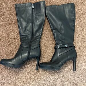 Naturalizer wide calf  Black Heeled Boots
